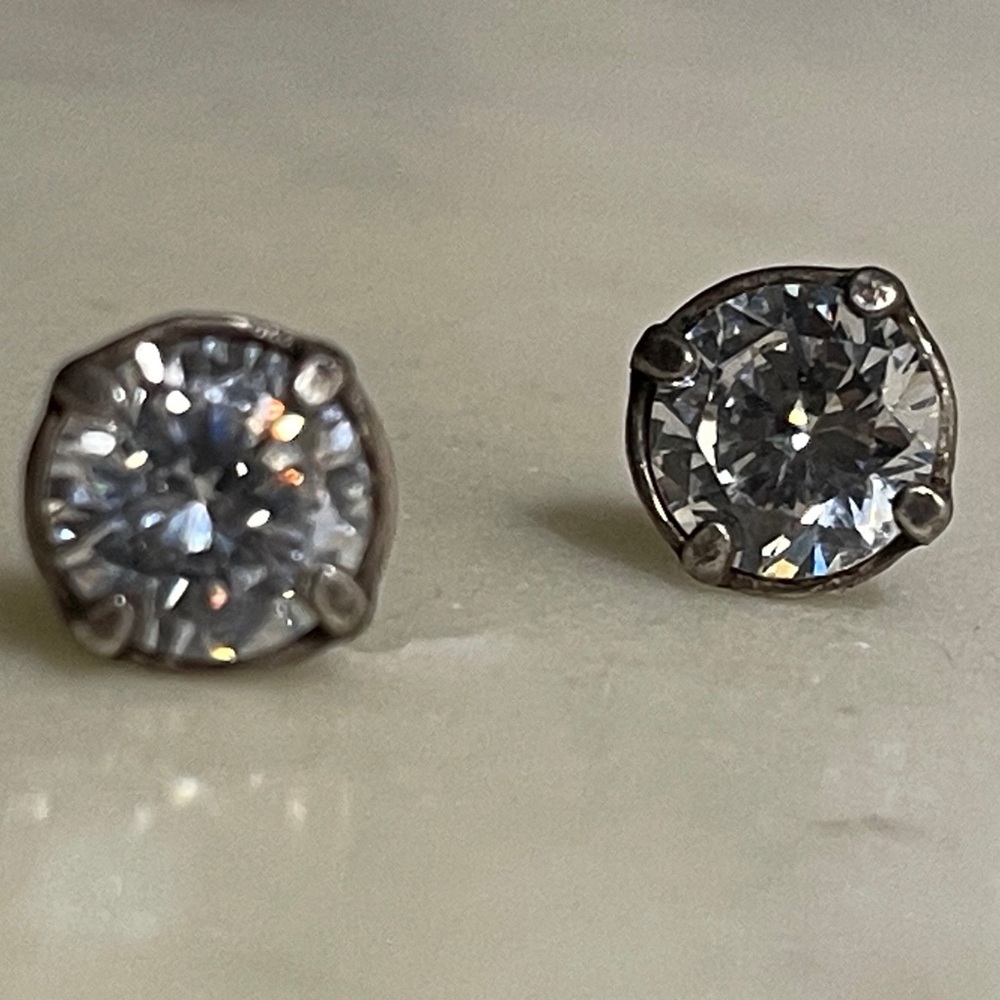 Brighton Post earrings . Vintage brilliance 9mm earrings.